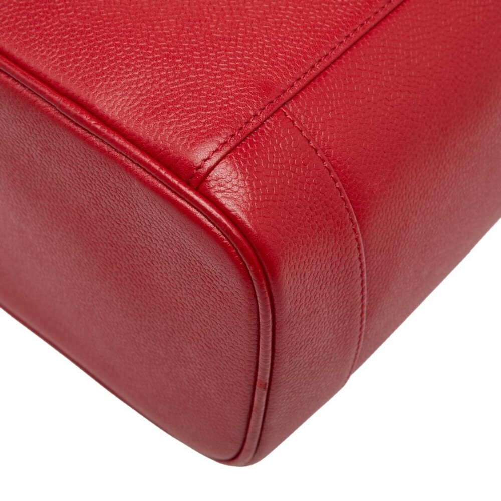 CHANEL Red Caviar Leather Logo Vanity Bag - Picture 7 of 14